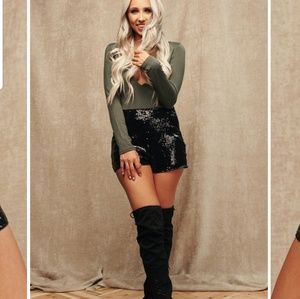 Sequin shorts